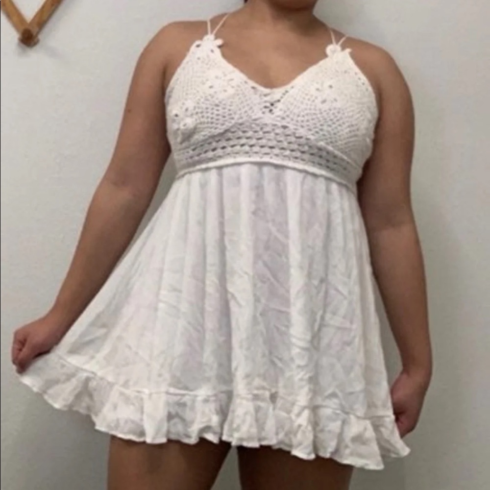 Aeropostale Boho Crochet Flowy Summer Dress
